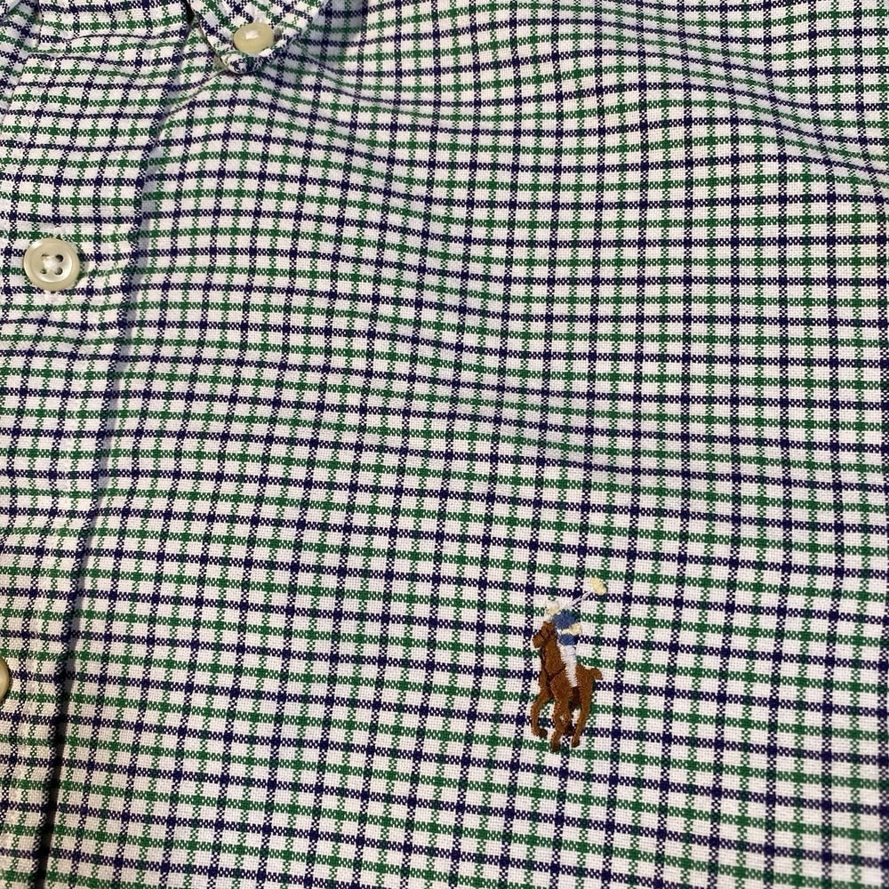 Ralph Lauren Check Pattern Long Sleeve Button Shirt Mens XL Preppy Flesh Pony - Picture 2 of 9